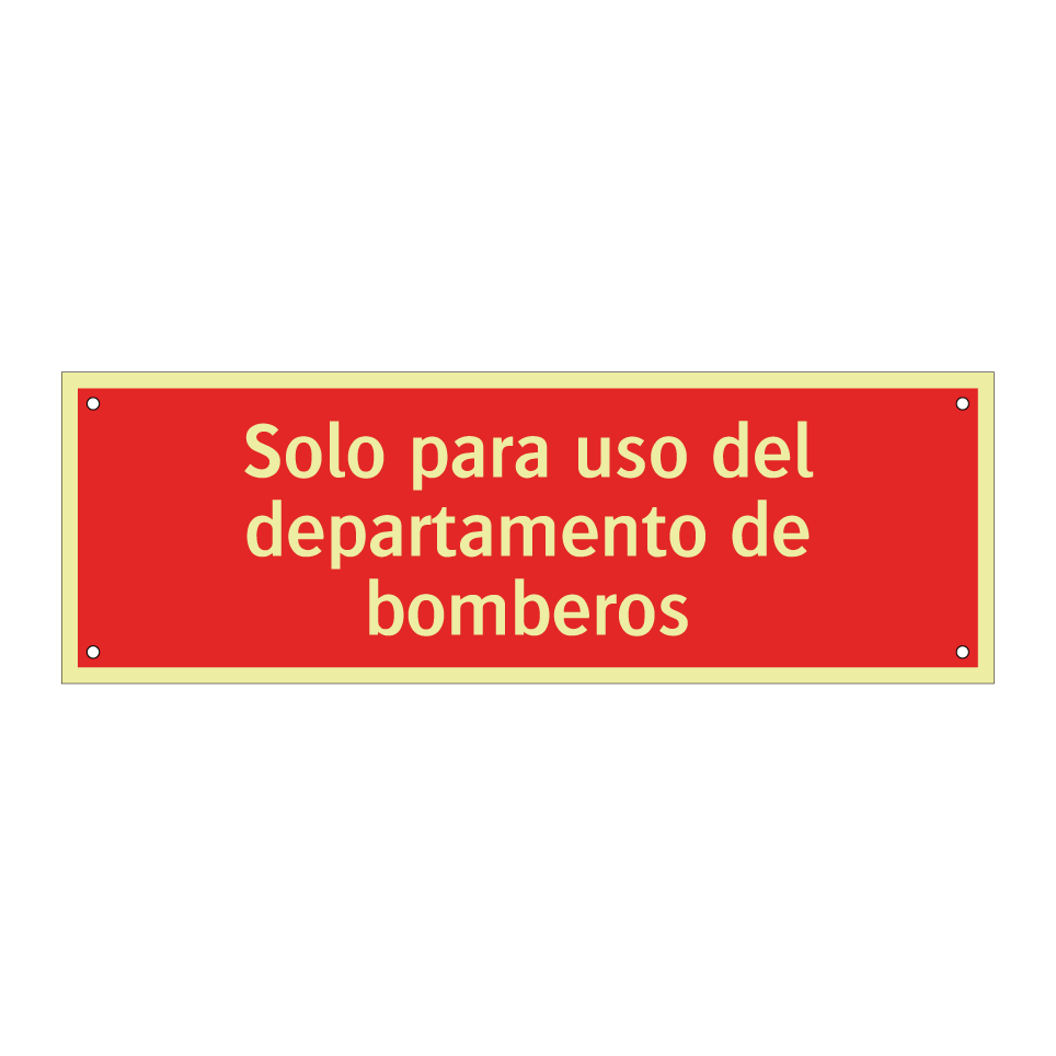 Solo para uso del departamento de bomberos