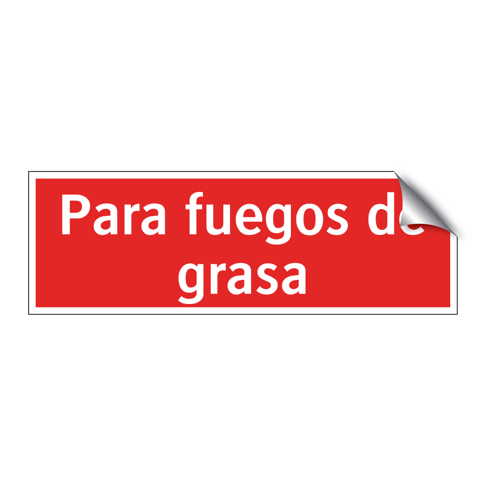Para fuegos de grasa