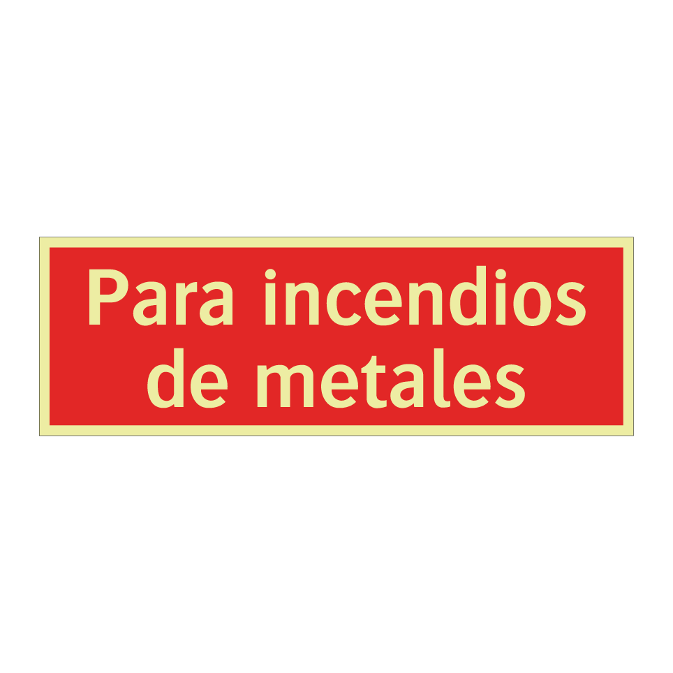 Para incendios de metales