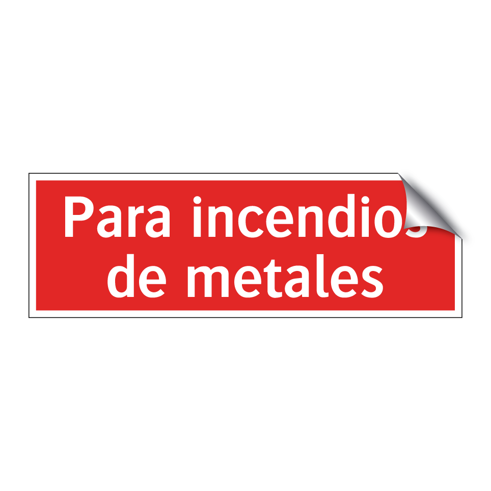 Para incendios de metales