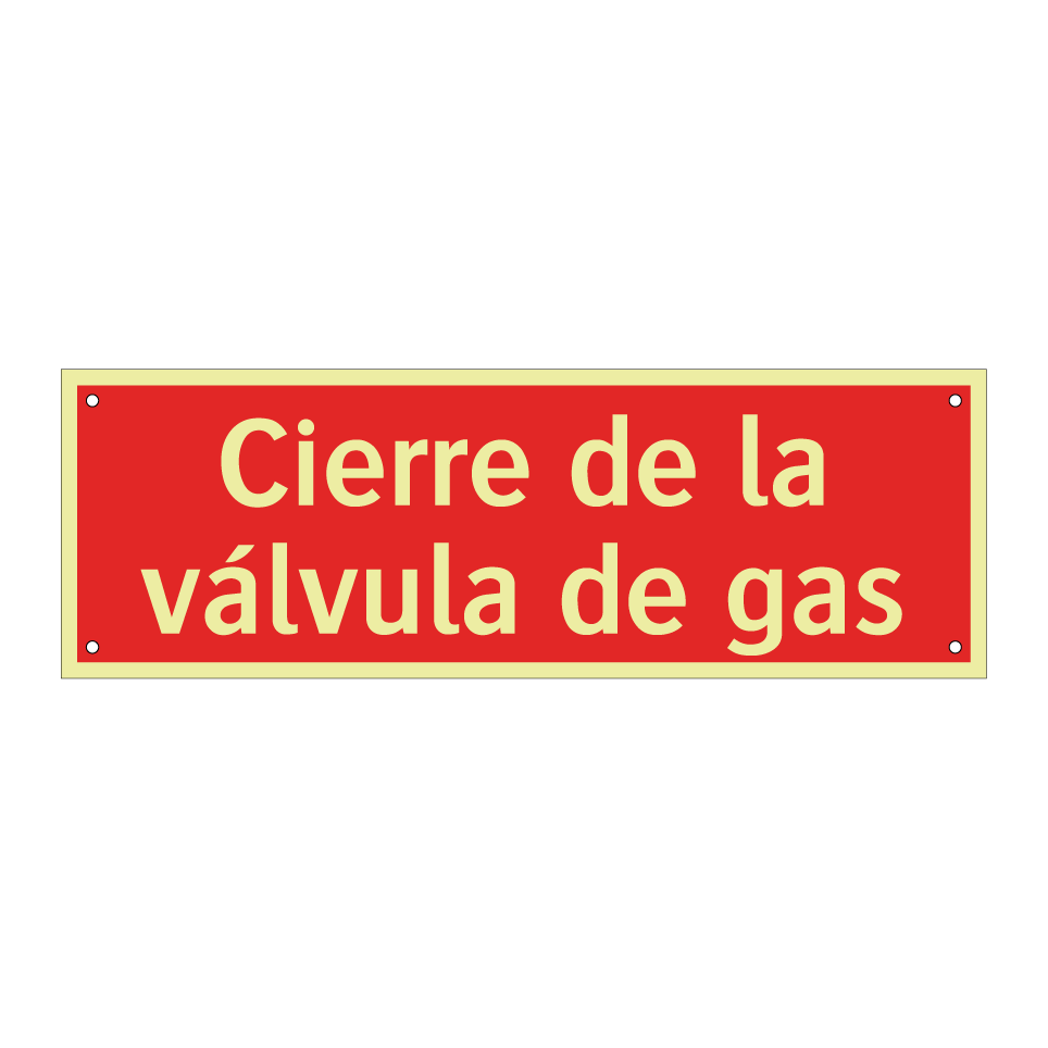 Cierre de la válvula de gas