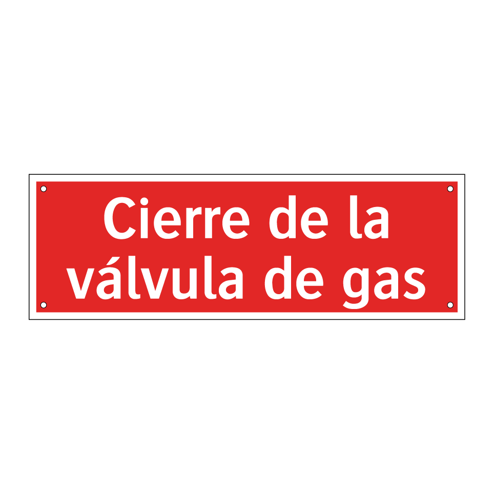 Cierre de la válvula de gas