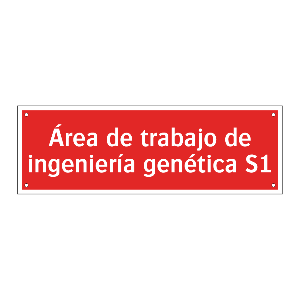 Área de trabajo de ingeniería genética S1