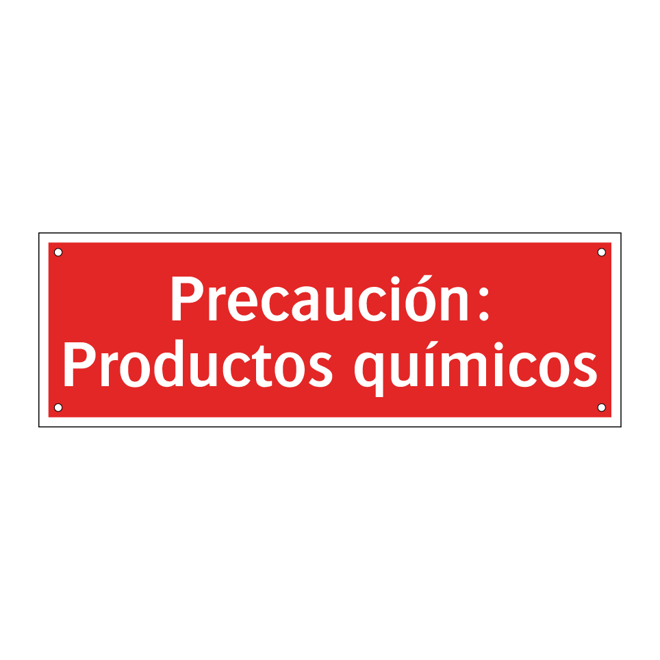 Precaución: Productos químicos