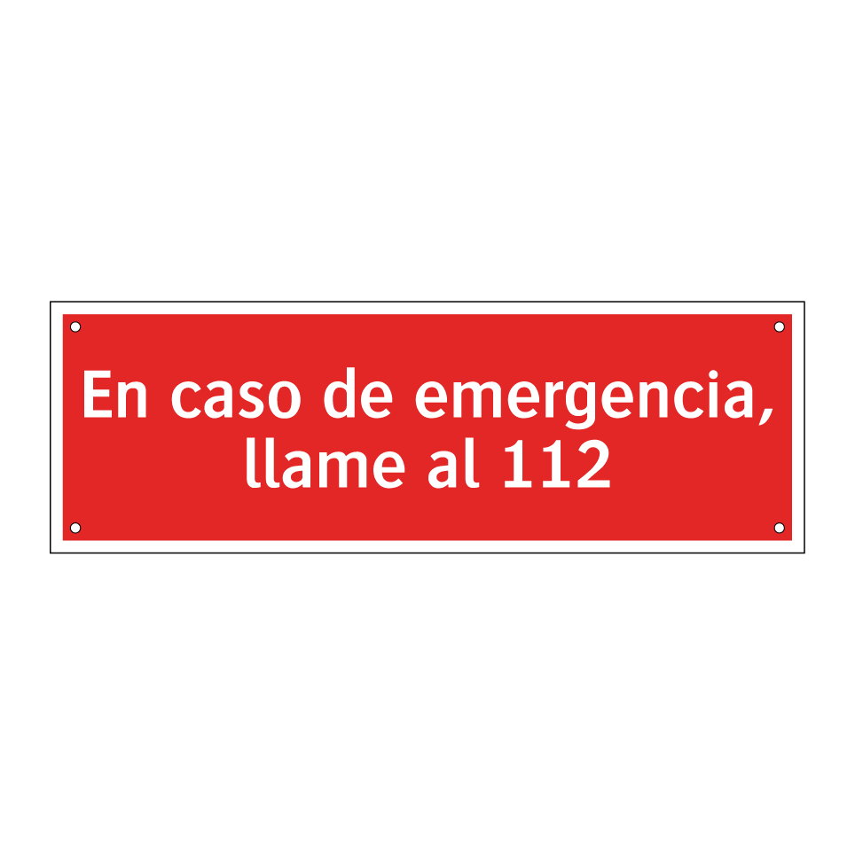 En caso de emergencia, llame al 112