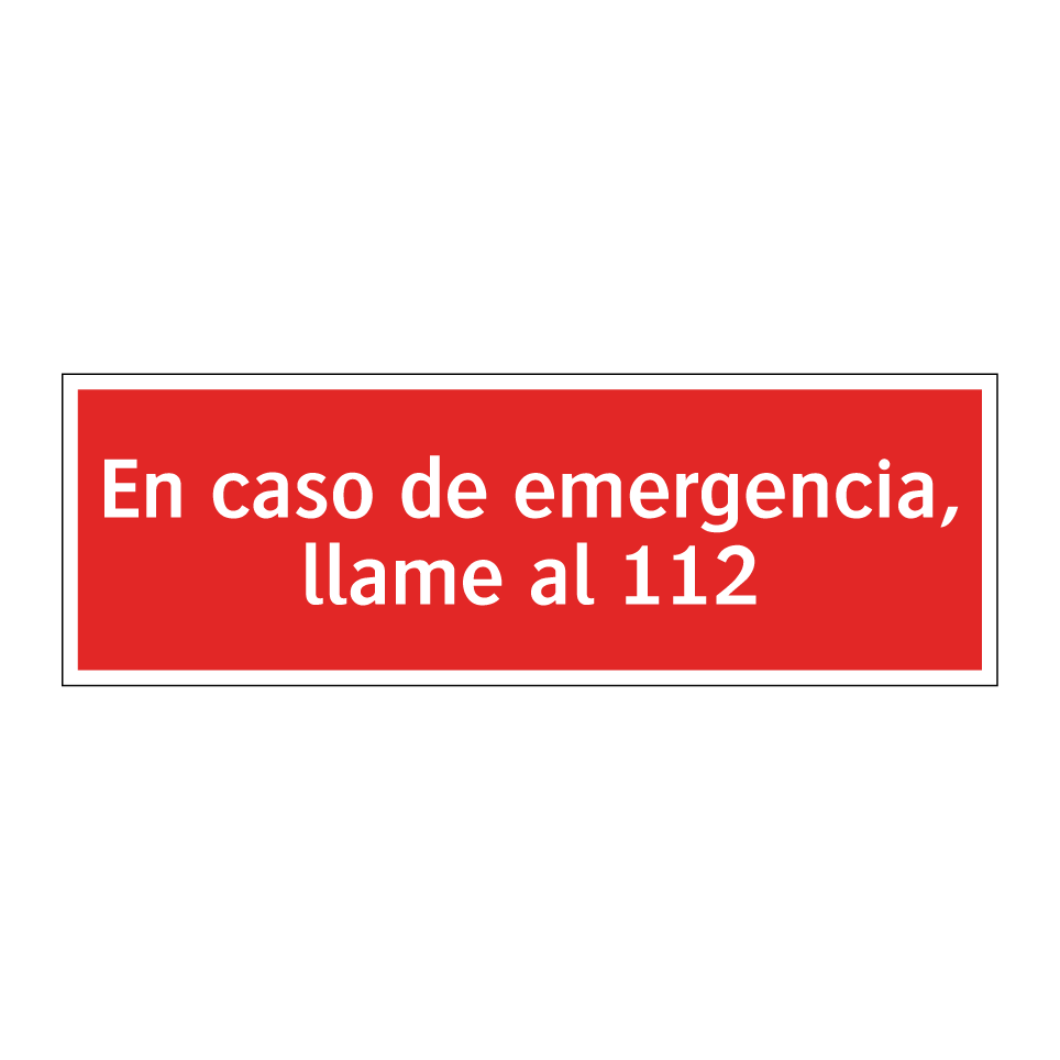 En caso de emergencia, llame al 112