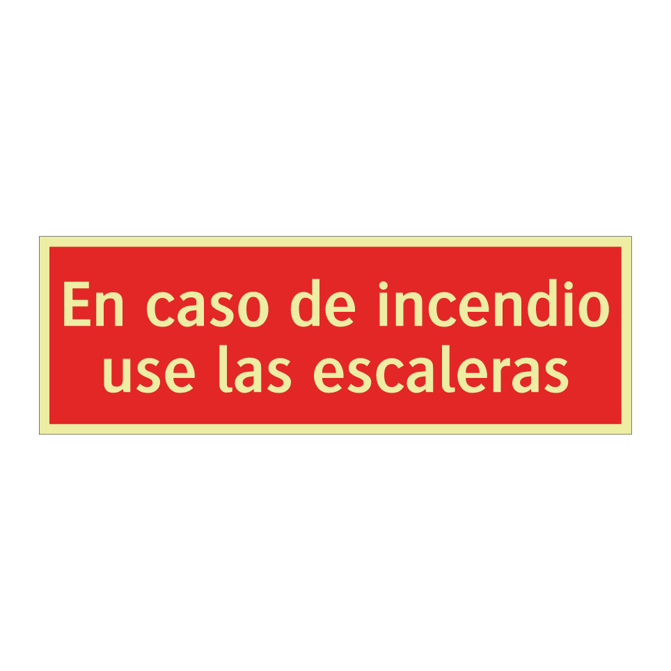 En caso de incendio use las escaleras