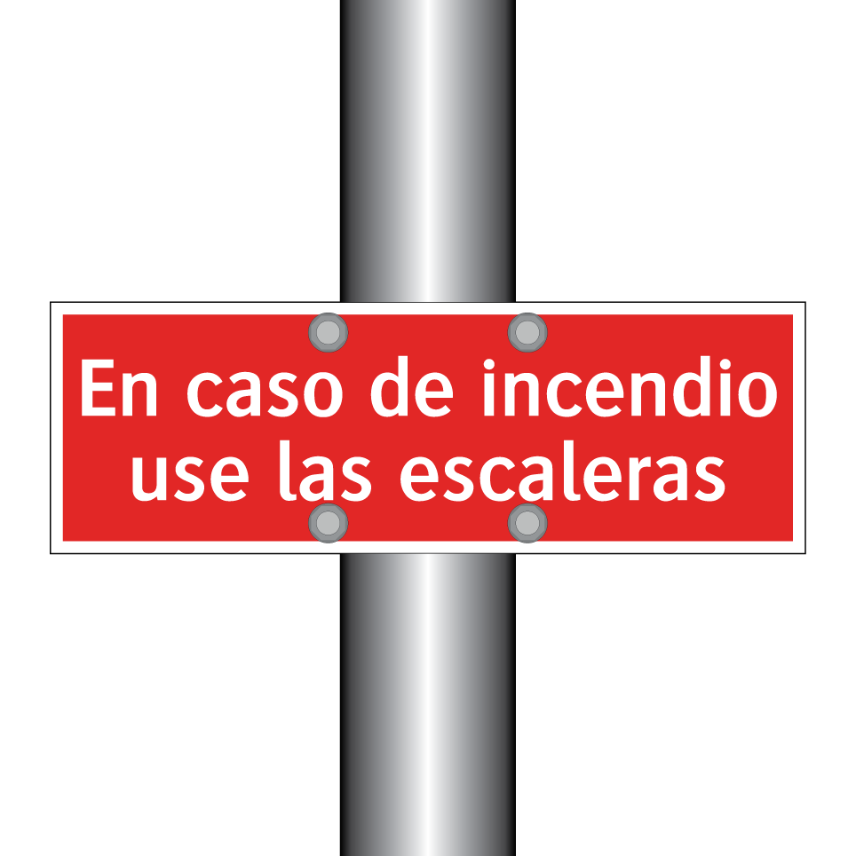 En caso de incendio use las escaleras