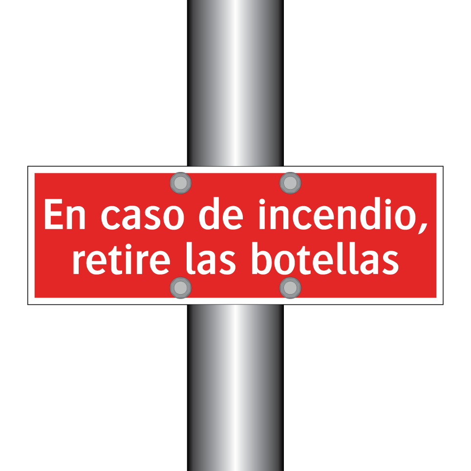 En caso de incendio, retire las botellas