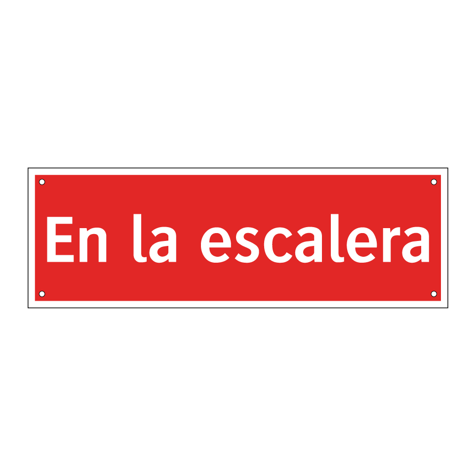 En la escalera