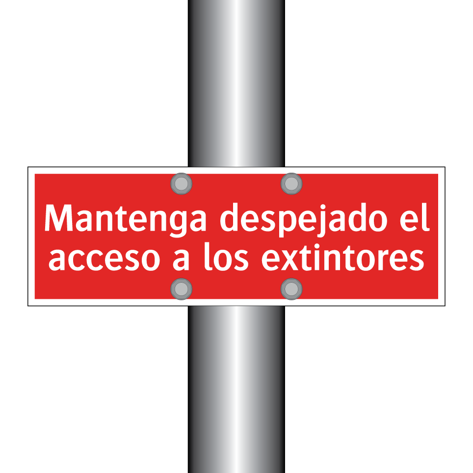 Mantenga despejado el acceso a los extintores