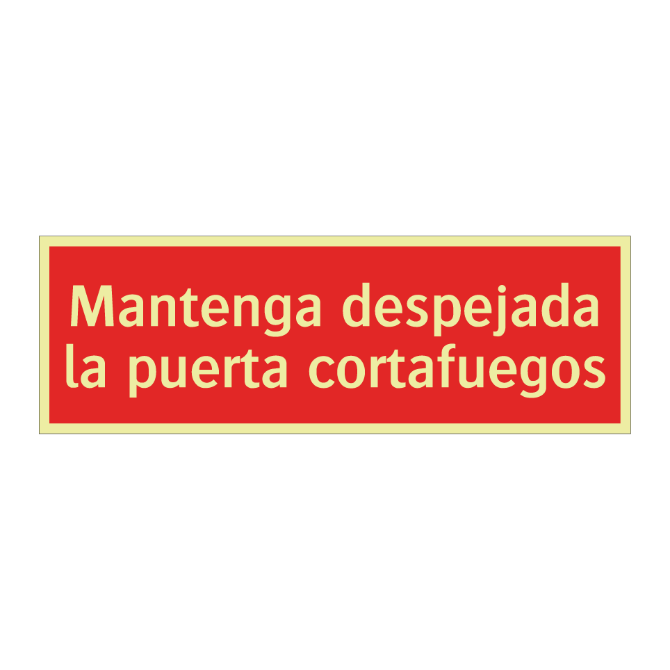 Mantenga despejada la puerta cortafuegos