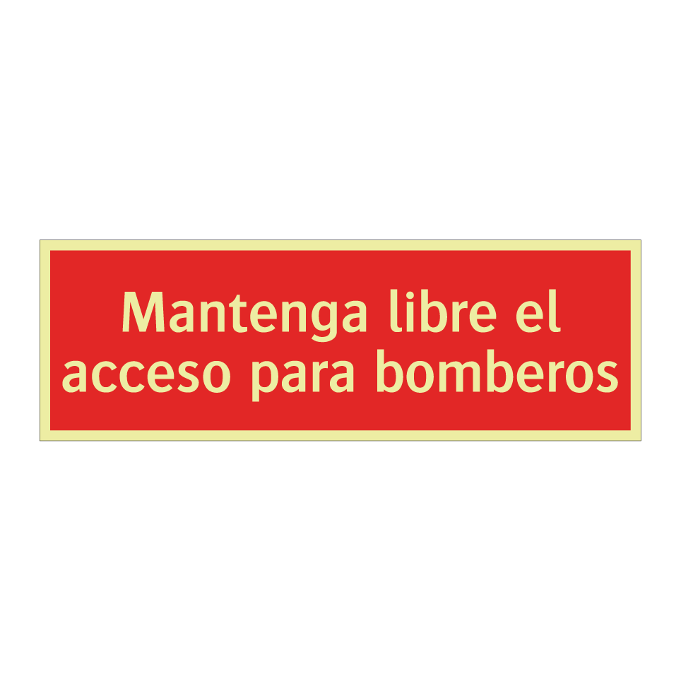 Mantenga libre el acceso para bomberos