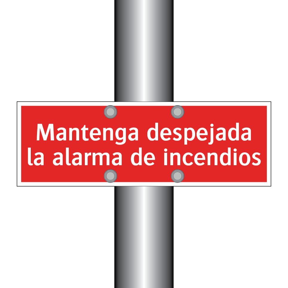Mantenga despejada la alarma de incendios