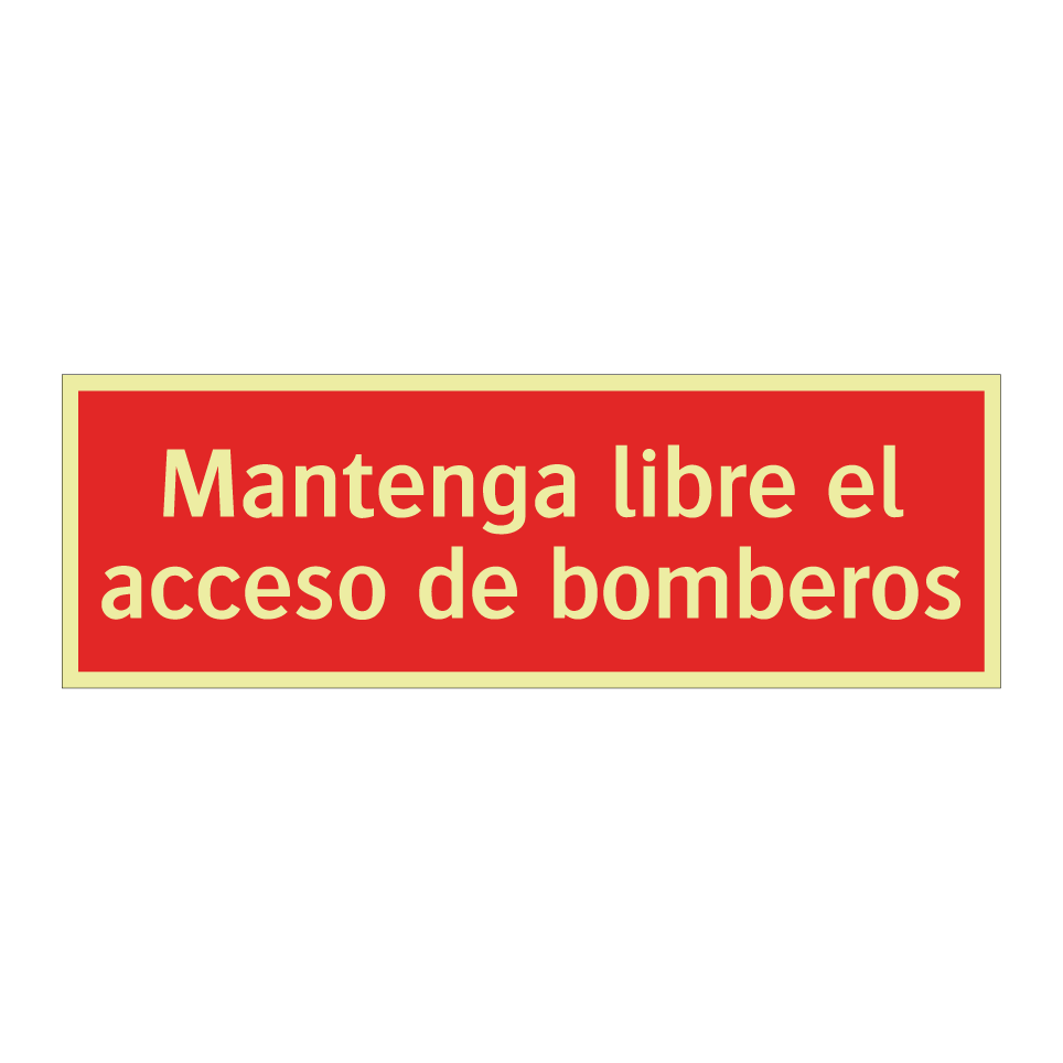 Mantenga libre el acceso de bomberos