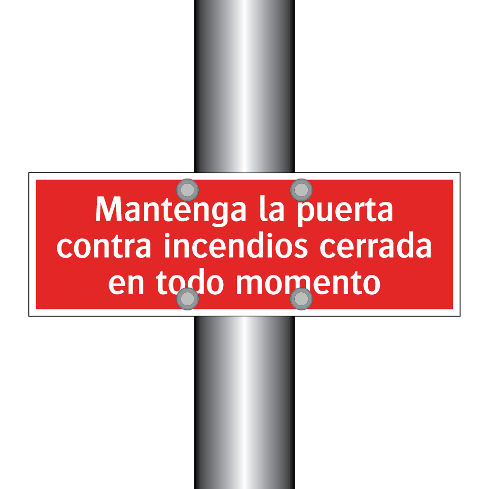Mantenga la puerta contra incendios cerrada en todo momento