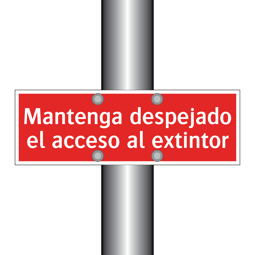 Mantenga despejado el acceso al extintor