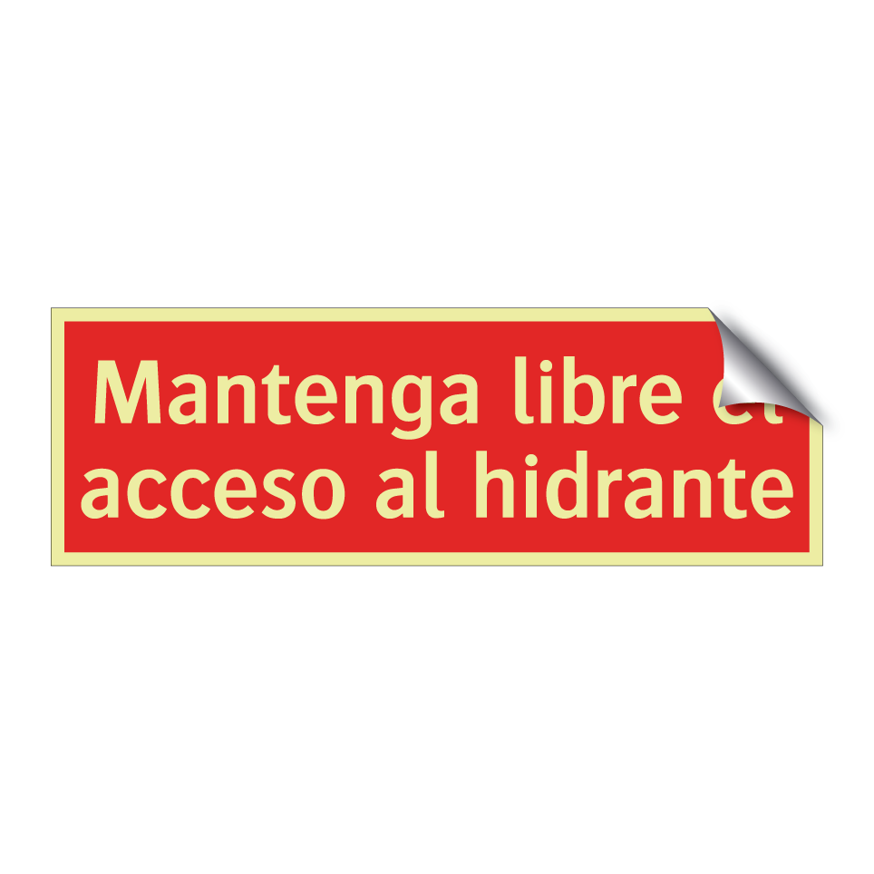 Mantenga libre el acceso al hidrante