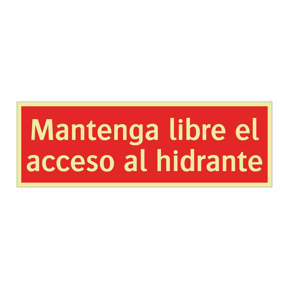 Mantenga libre el acceso al hidrante