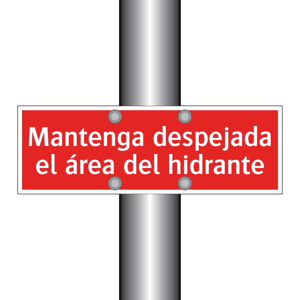 Mantenga despejada el área del hidrante