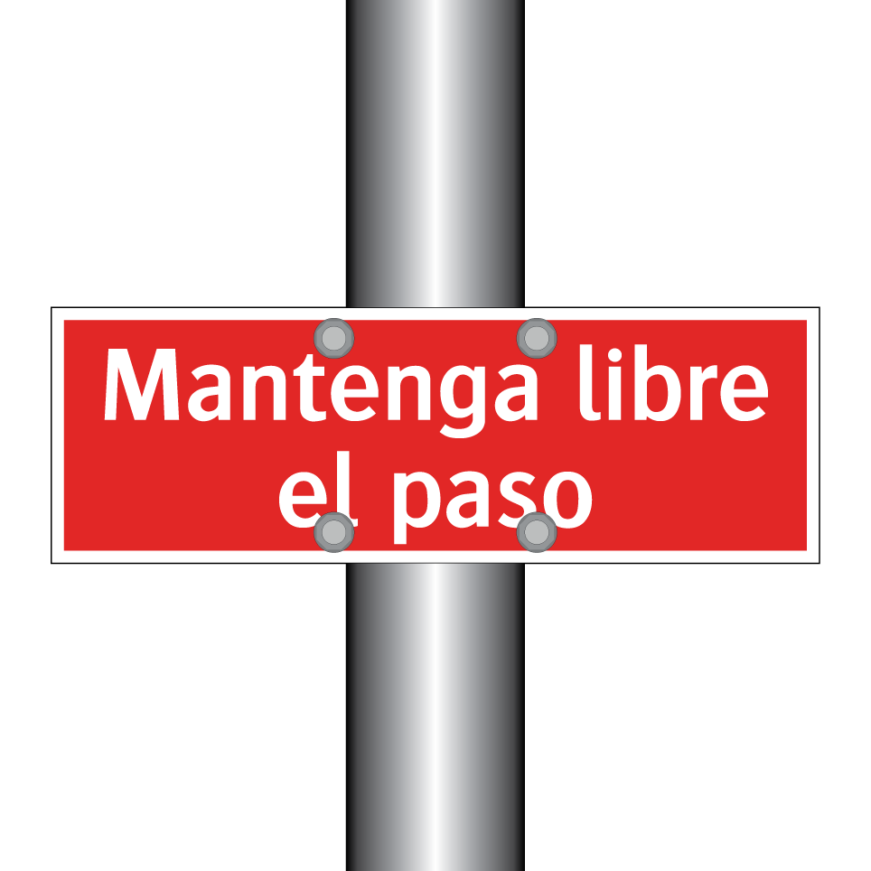 Mantenga libre el paso