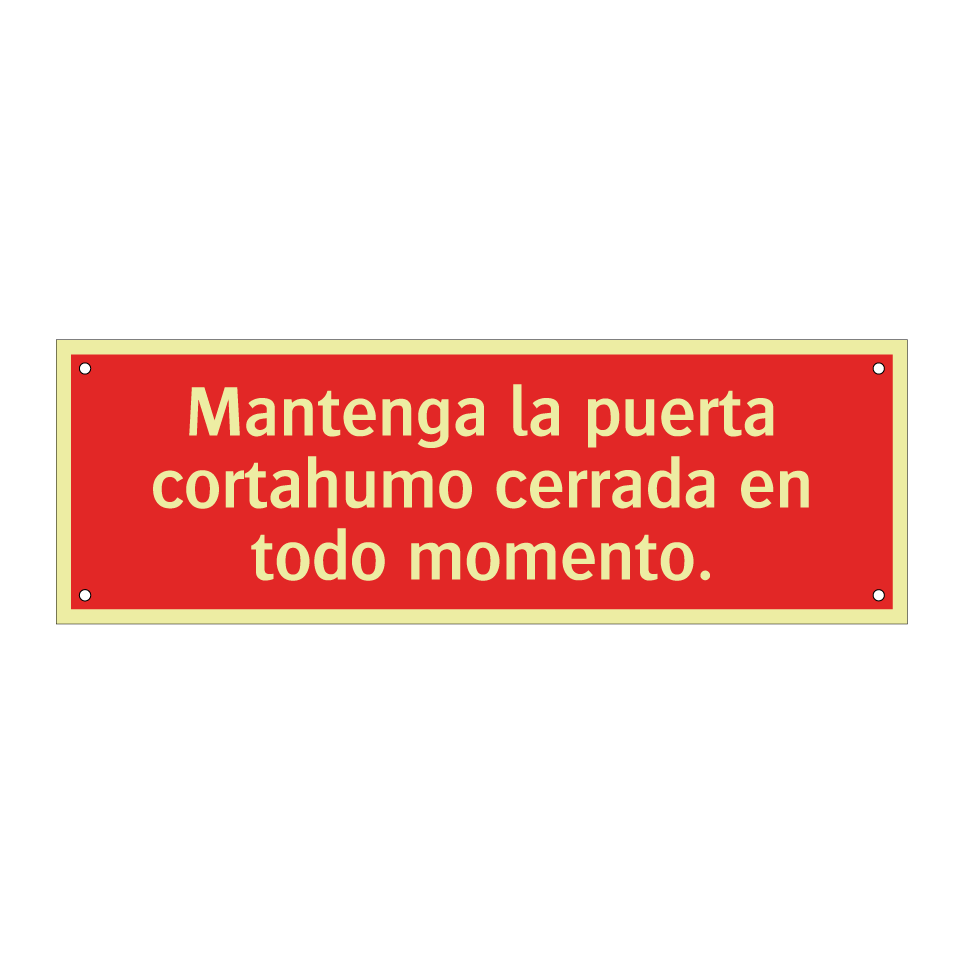 Mantenga la puerta cortahumo cerrada en todo momento.