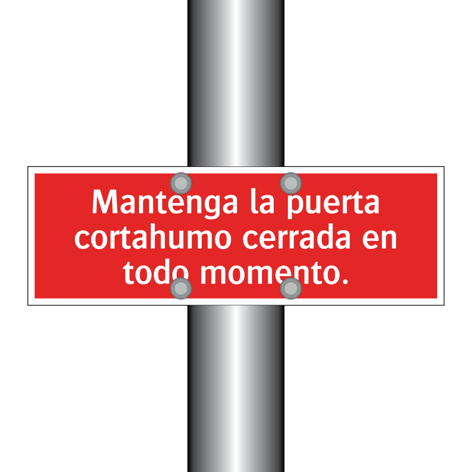 Mantenga la puerta cortahumo cerrada en todo momento.