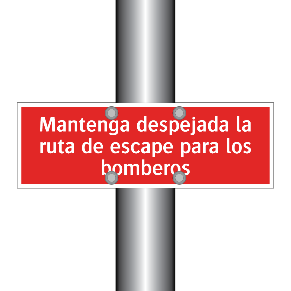 Mantenga despejada la ruta de escape para los bomberos