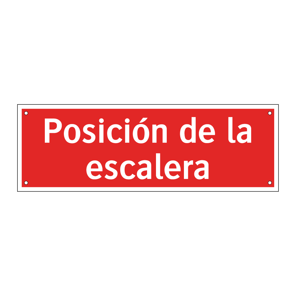 Posición de la escalera
