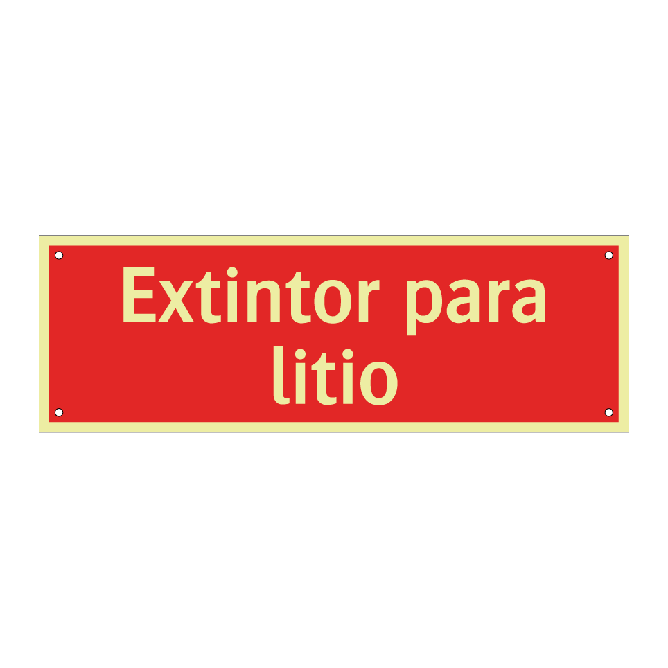 Extintor para litio