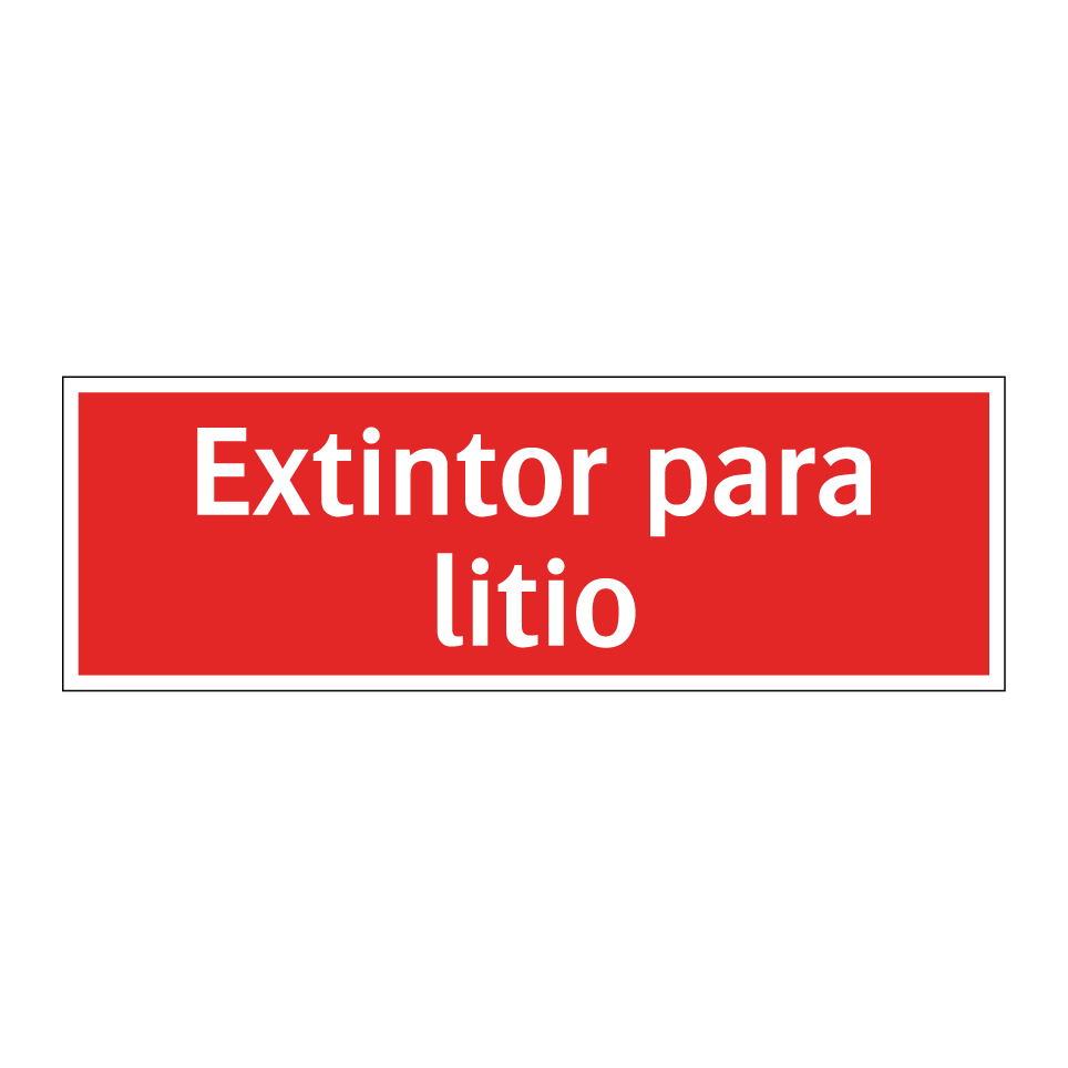 Extintor para litio