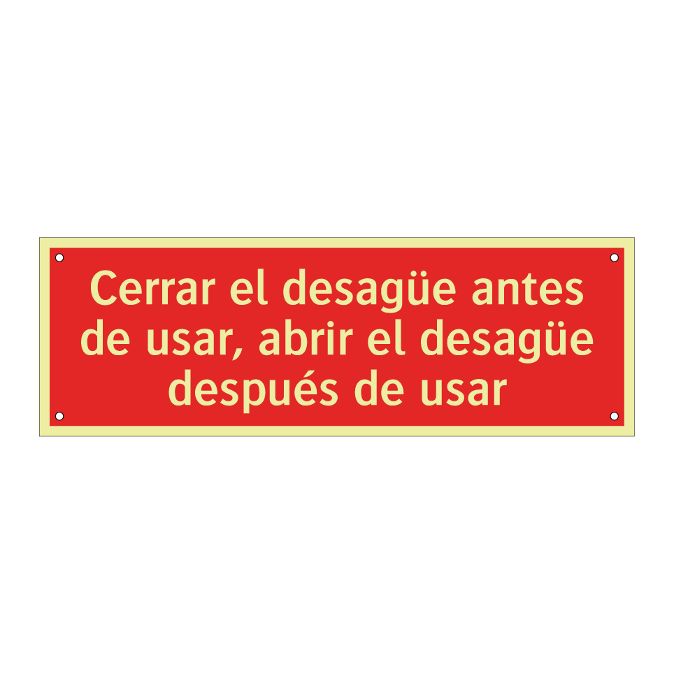 Cerrar el desagüe antes de usar, abrir el desagüe después de usar