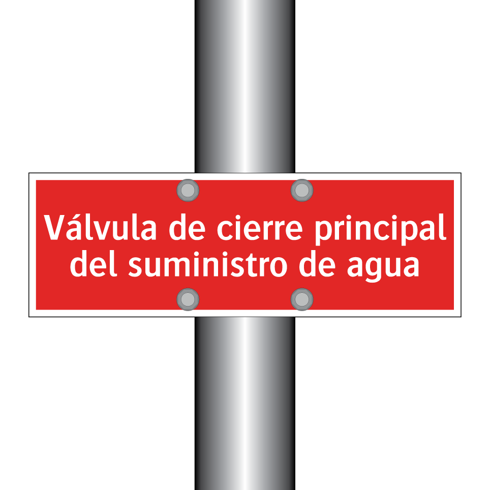 Válvula de cierre principal del suministro de agua