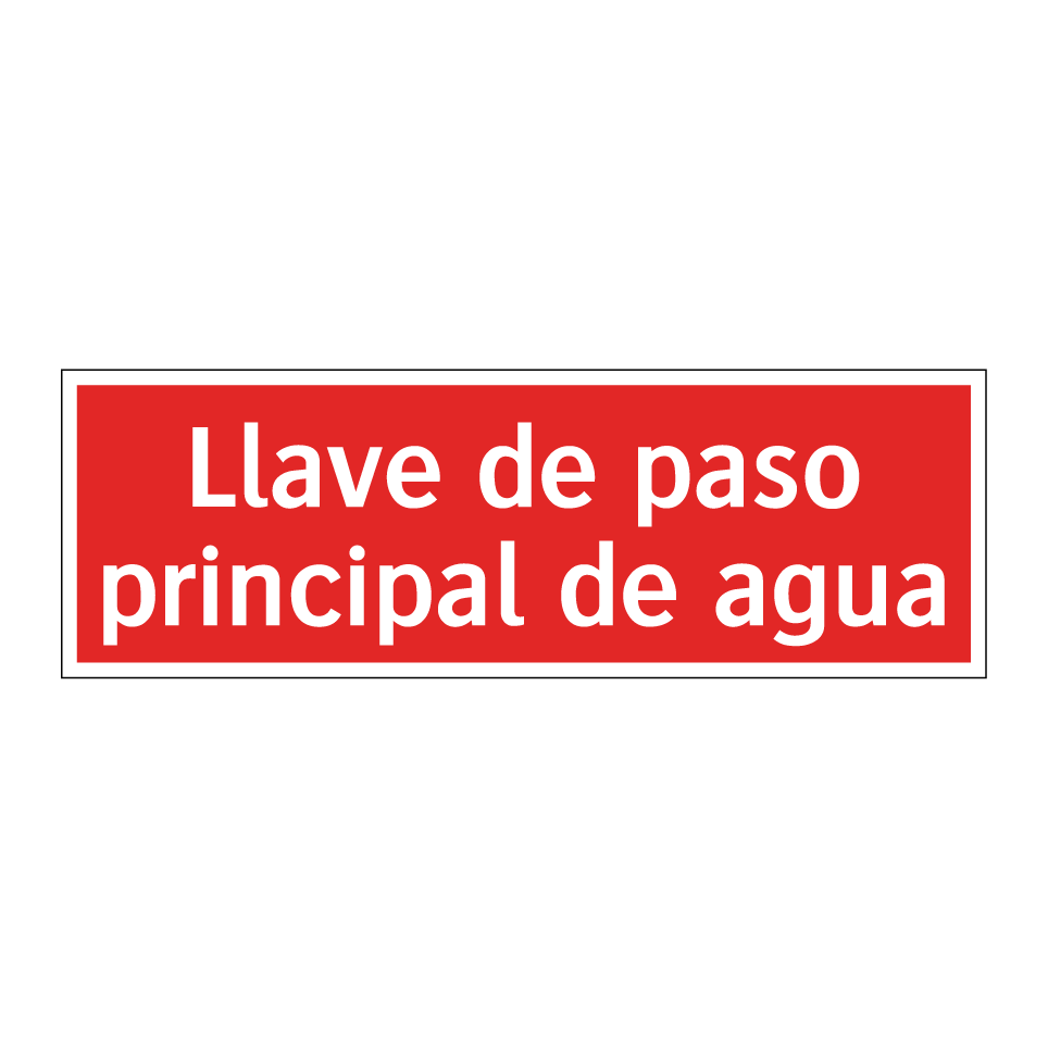 Llave de paso principal de agua