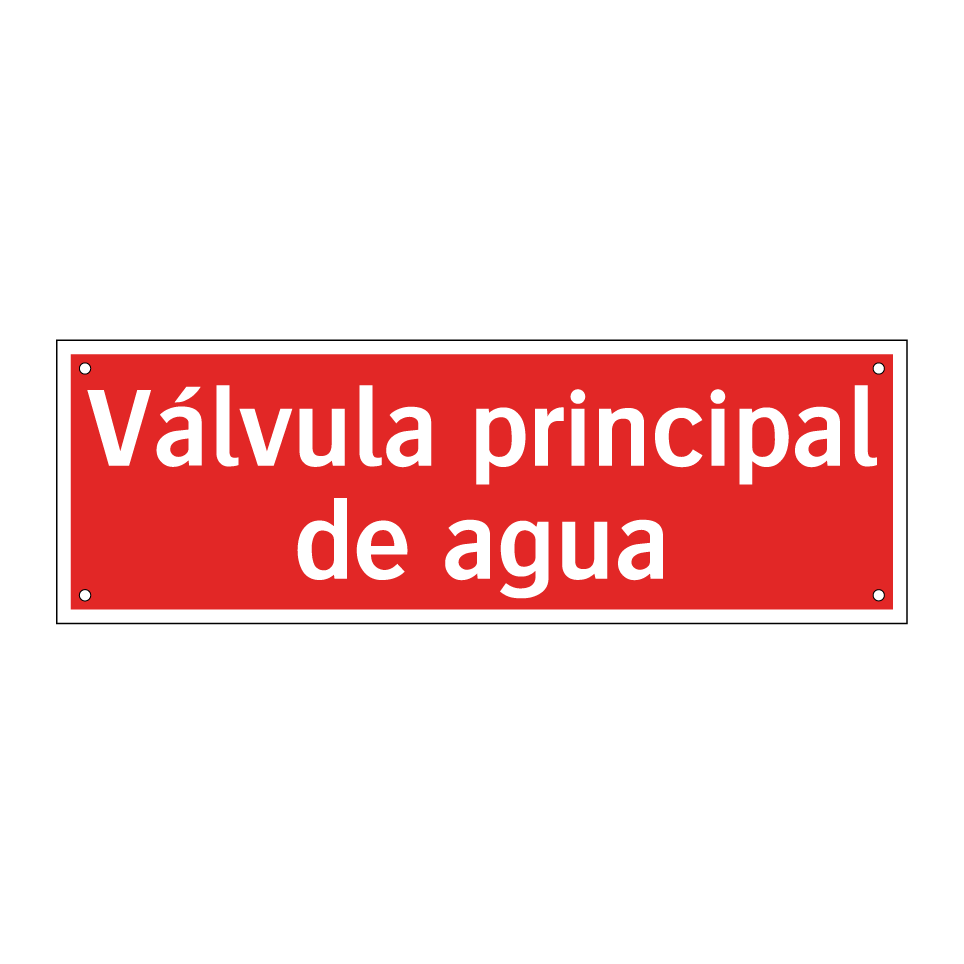Válvula principal de agua