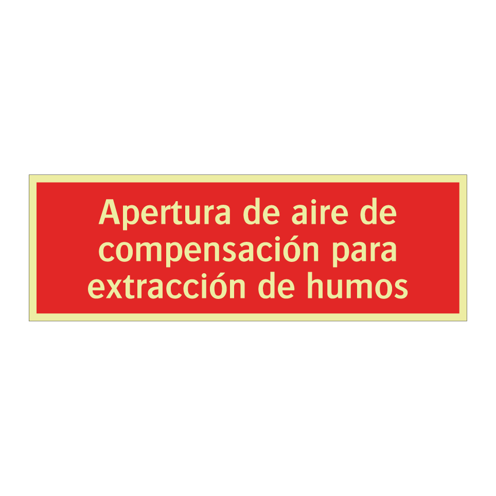 Apertura de aire de compensación para extracción de humos