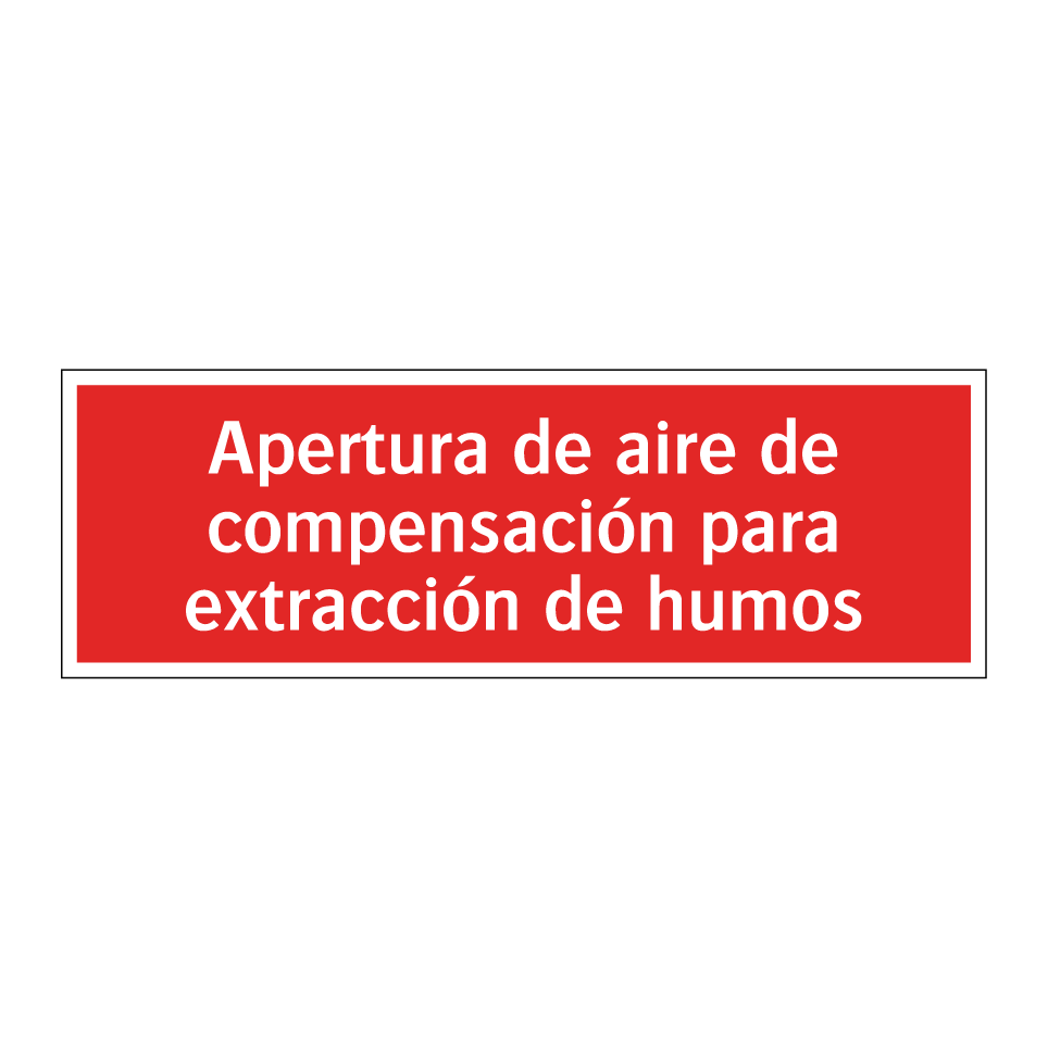 Apertura de aire de compensación para extracción de humos