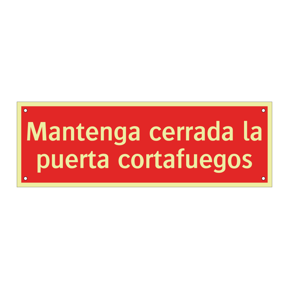 Mantenga cerrada la puerta cortafuegos