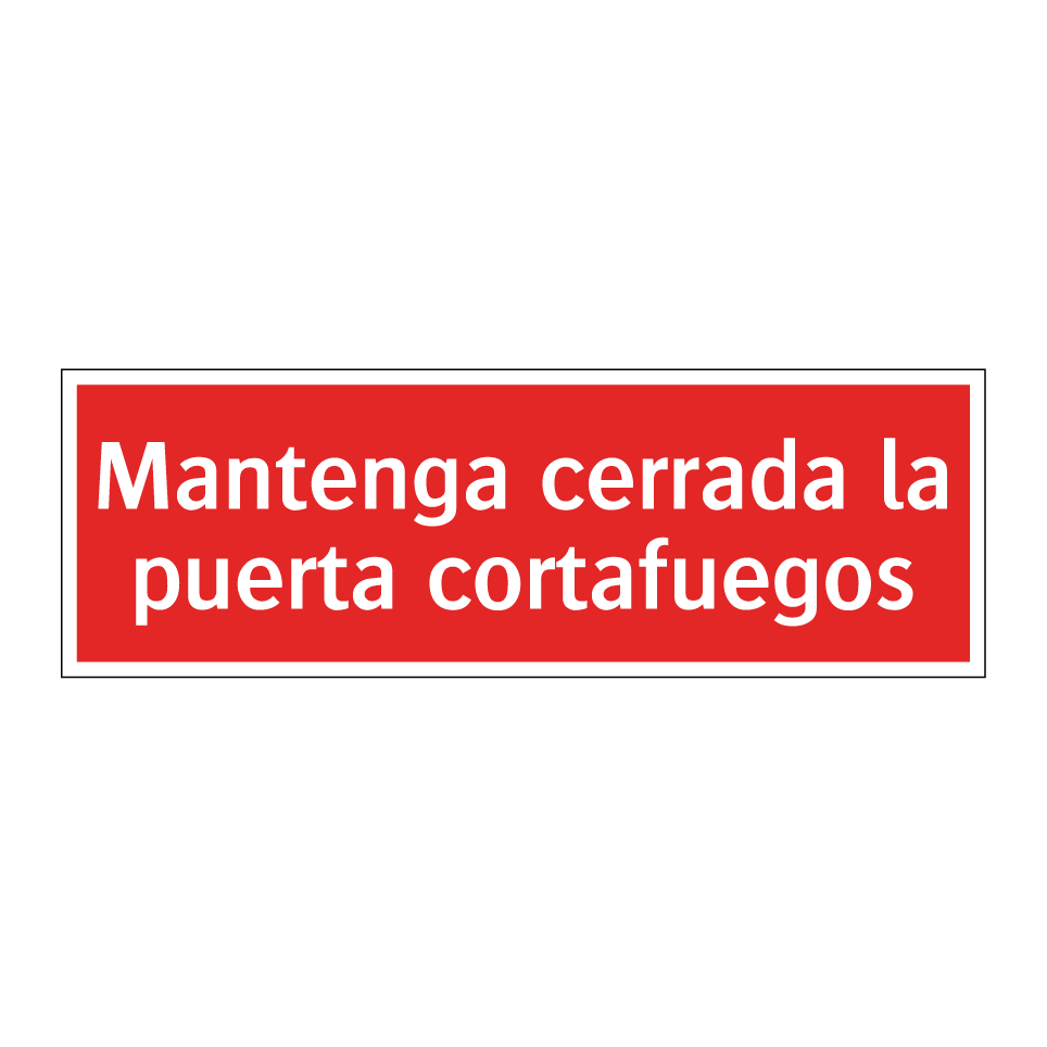 Mantenga cerrada la puerta cortafuegos