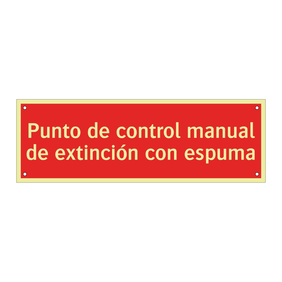 Punto de control manual de extinción con espuma
