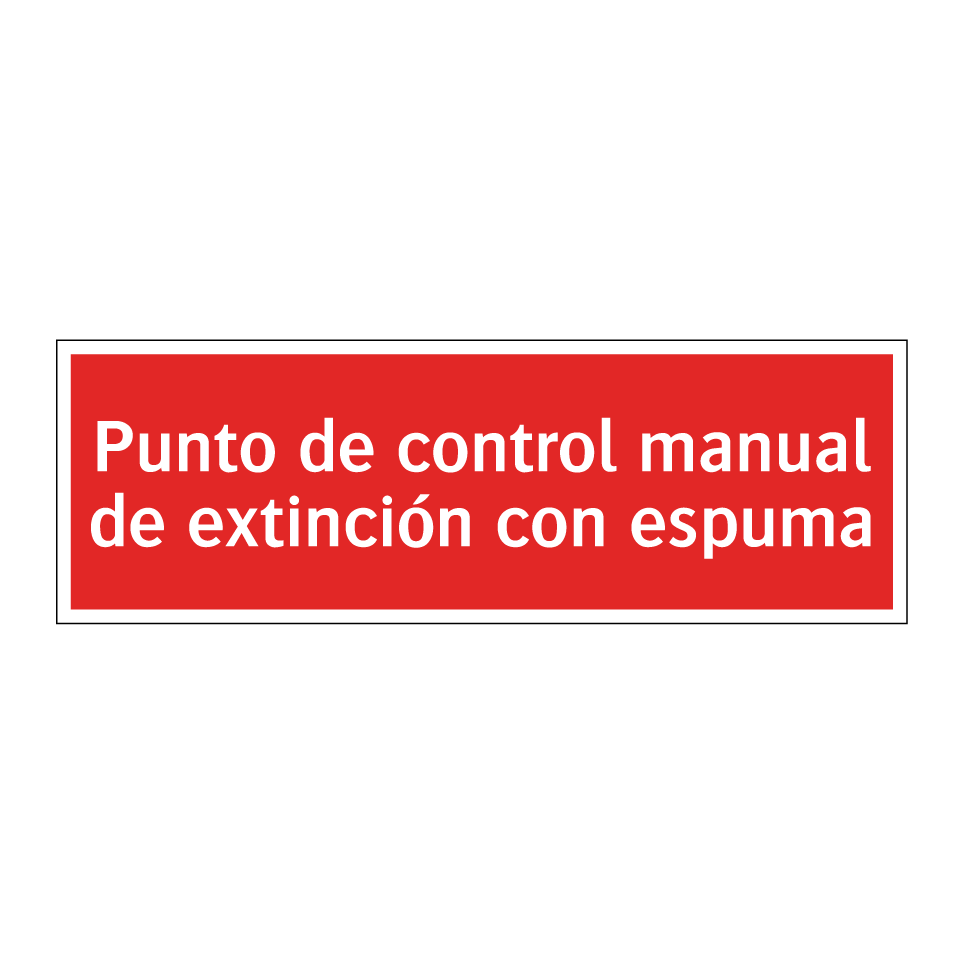 Punto de control manual de extinción con espuma