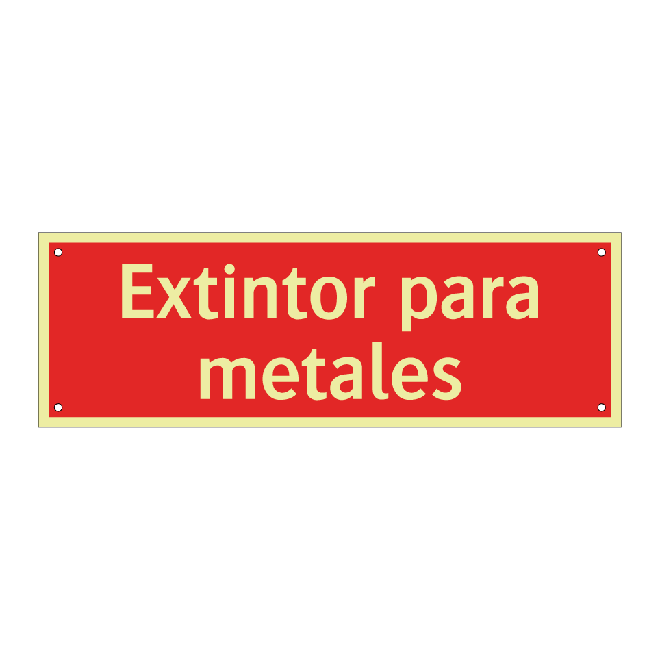 Extintor para metales