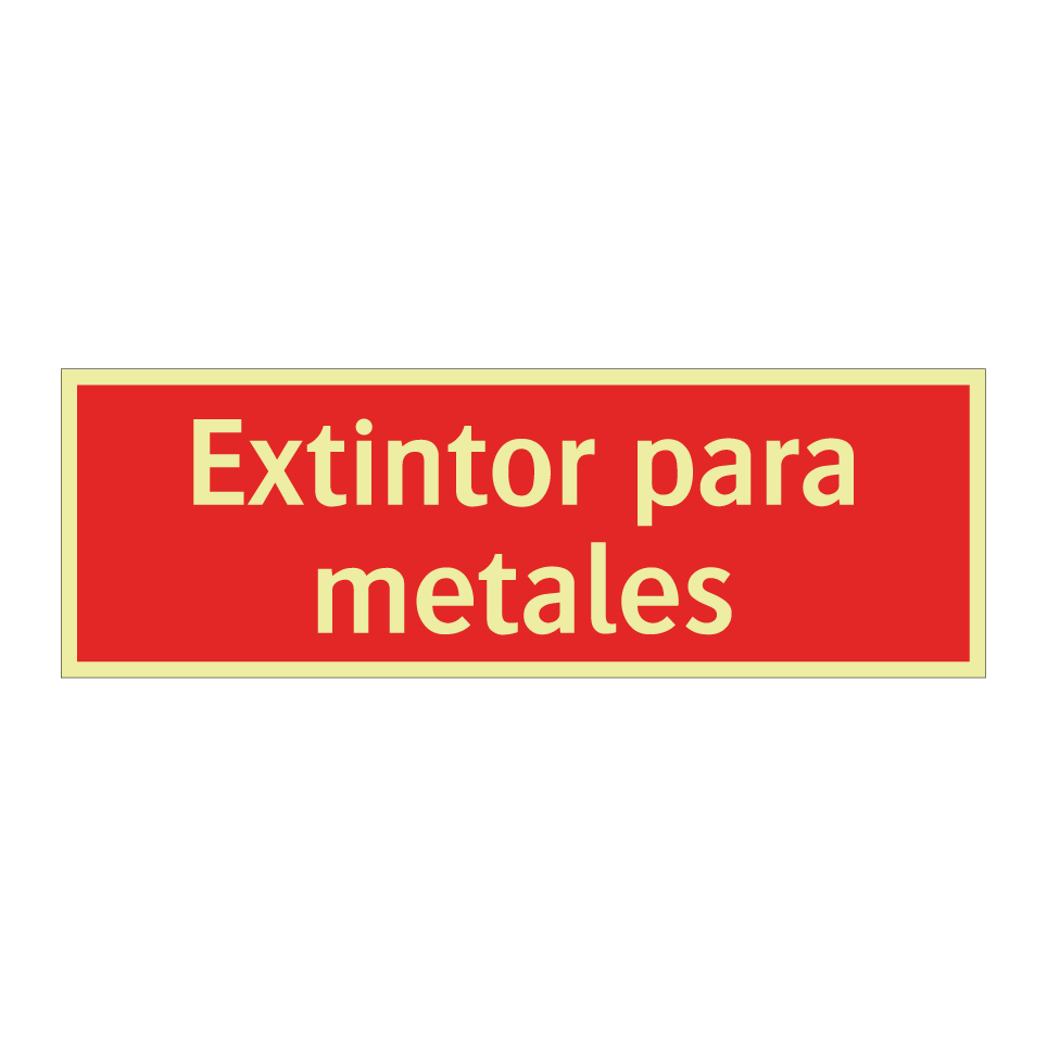Extintor para metales