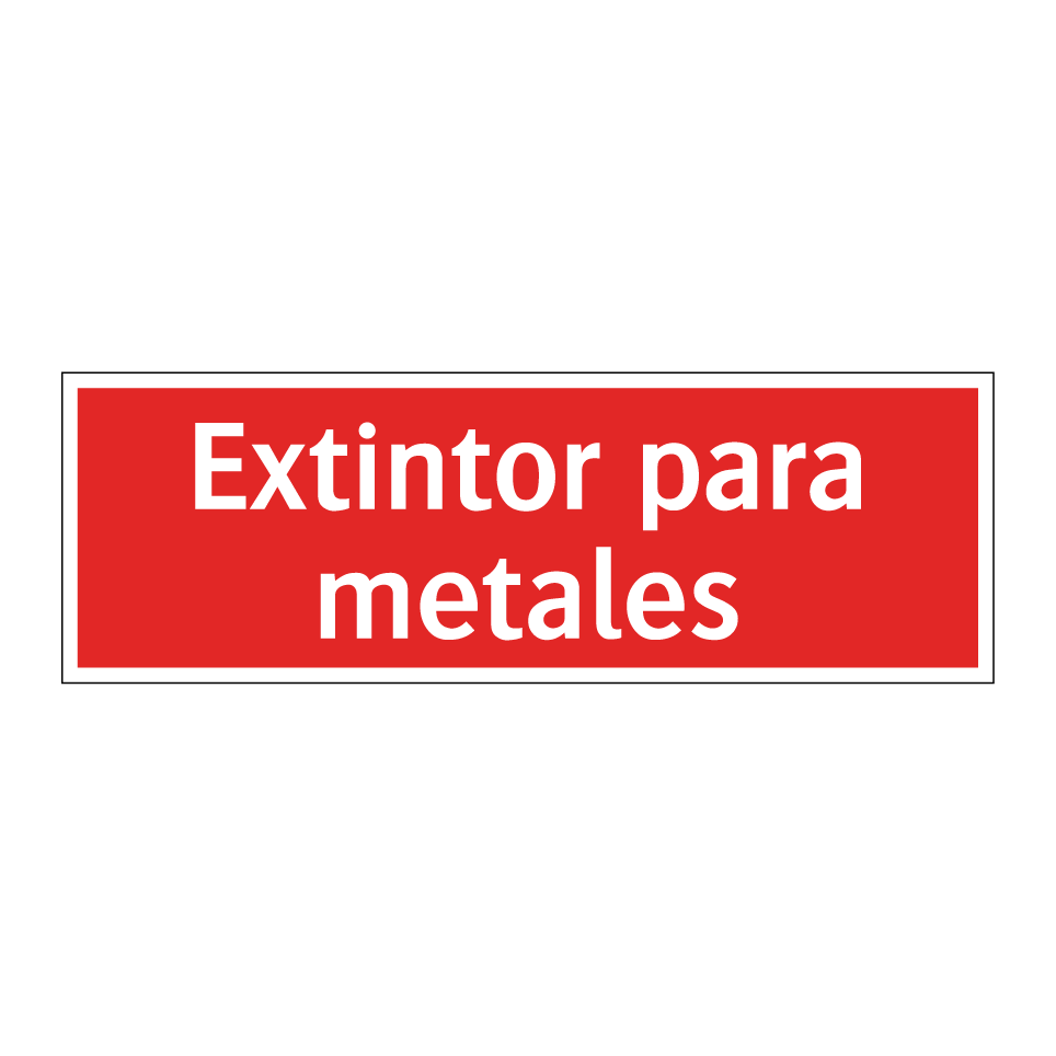 Extintor para metales