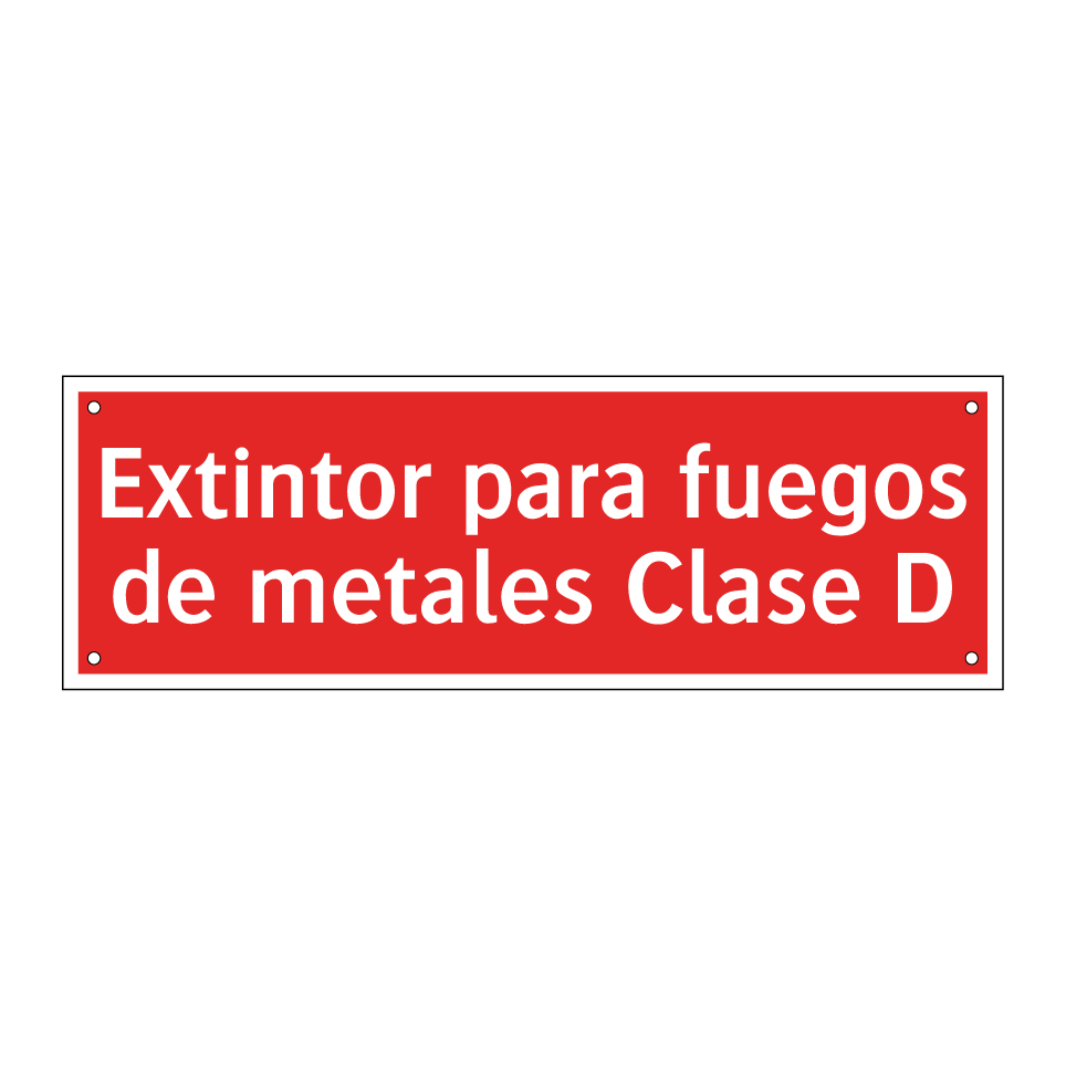Extintor para fuegos de metales Clase D
