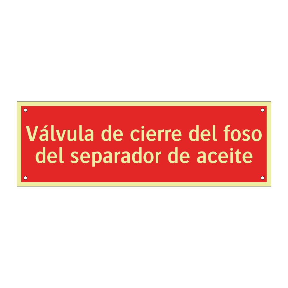 Válvula de cierre del foso del separador de aceite