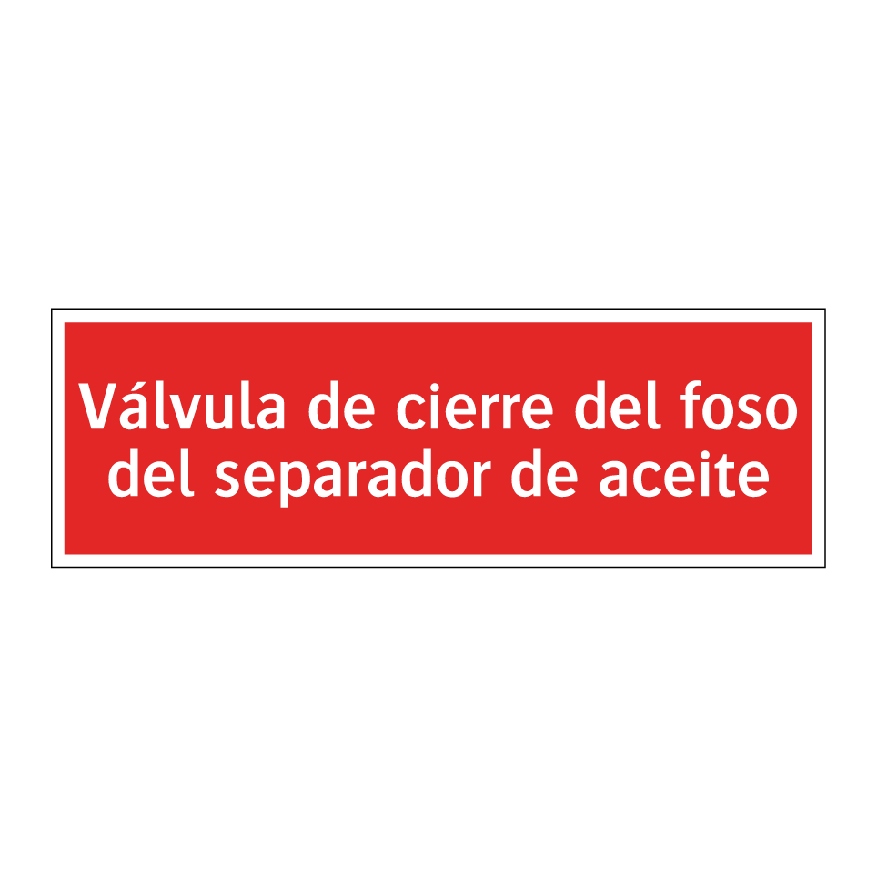 Válvula de cierre del foso del separador de aceite