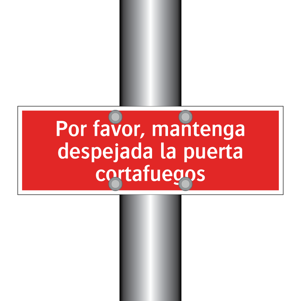 Por favor, mantenga despejada la puerta cortafuegos