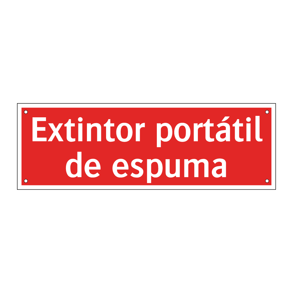 Extintor portátil de espuma