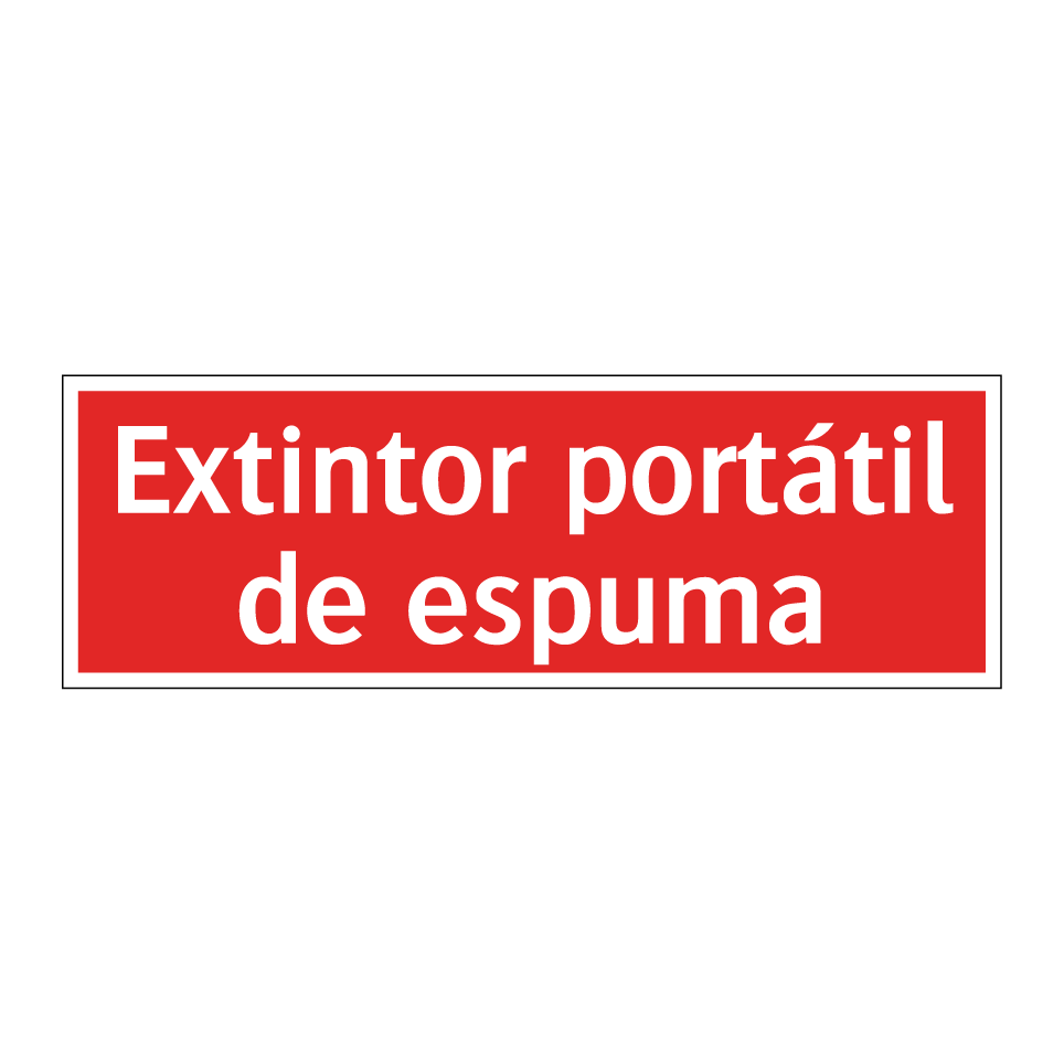 Extintor portátil de espuma